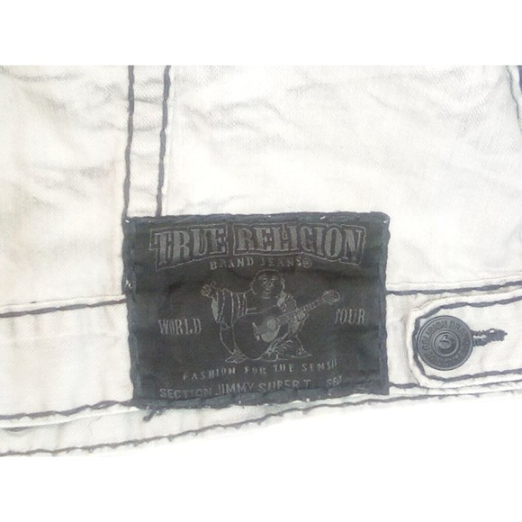 True Religion Jeans Denim Jacket JIMMY Super T  Stone wash grey  XXXL - Picture 8 of 10